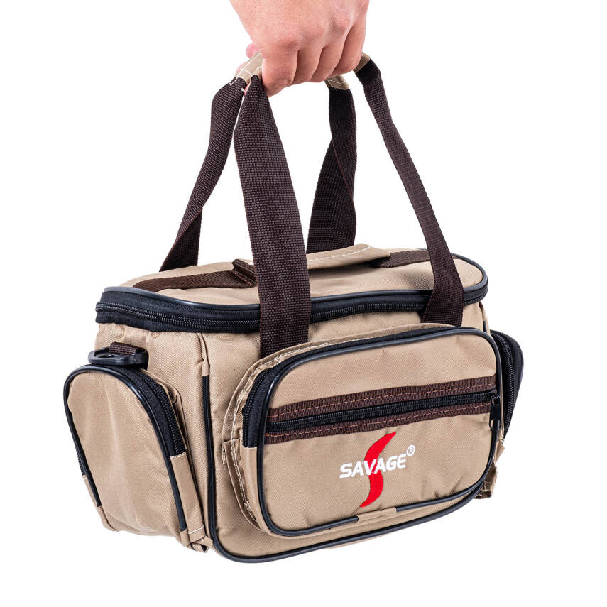 SAVAGE Kum Rengi Mini Balıkçı Seyahat Çantası - Küçük Boy Çok Yönlü Organizer - 1
