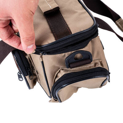 SAVAGE Kum Rengi Mini Balıkçı Seyahat Çantası - Küçük Boy Çok Yönlü Organizer - 5