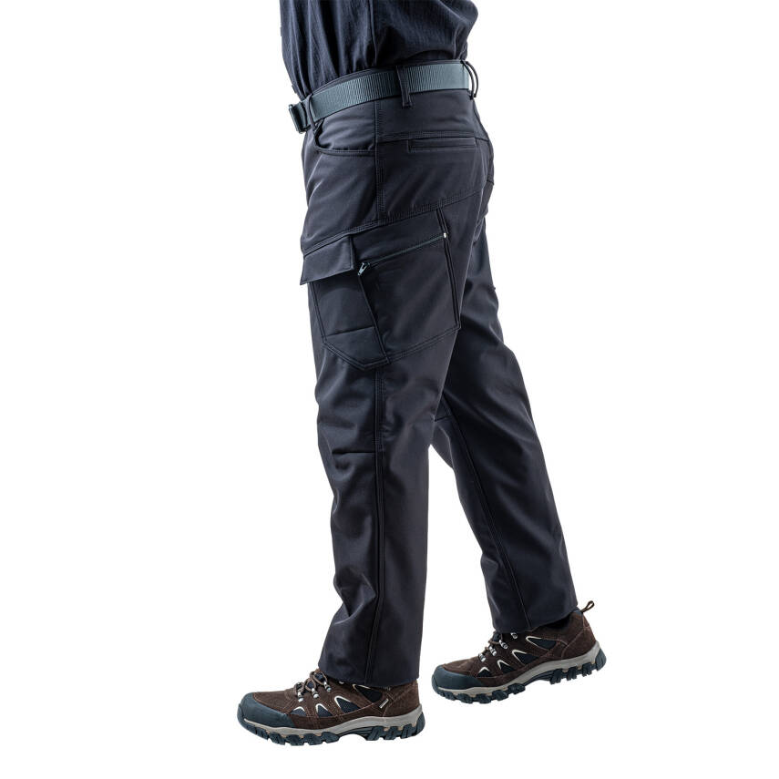 İçi Polarlı Softshell Pantolon - Su Rüzgar Geçirmez - Savage - Siyah - Tactical Pantolon - 4
