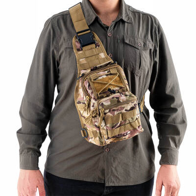Savage Taktikal Göğüs Çantası - Kamuflaj Desenli Askeri Omuz Çantası - Outdoor & Av