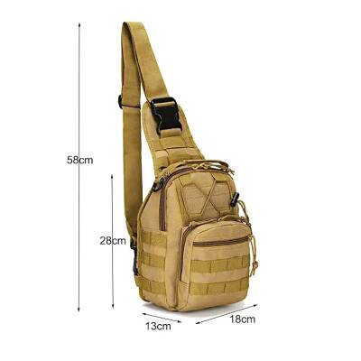 Savage Çapraz Göğüs Askılı Tactical Çanta - Kum Rengi - 5