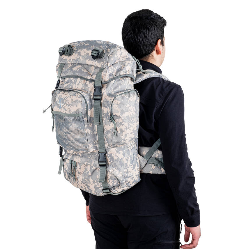 Savage Ventura 70 LT Gri Dijital Kamuflaj Outdoor Sırt Çantası - 5