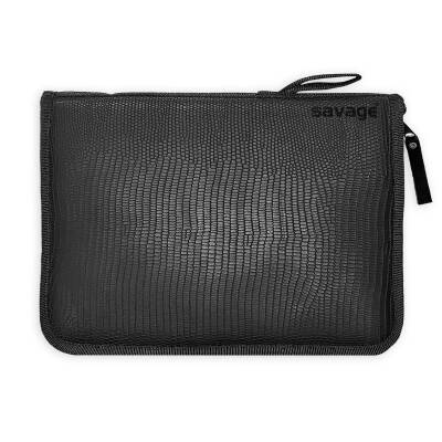 SAVAGE Yılan Desenli Deri Tabanca Kılıfı - Siyah Kare Model - Gizli Taşıma - 1