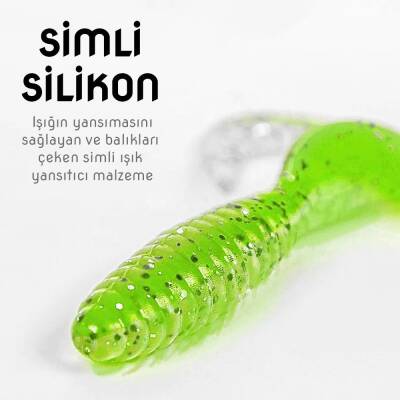 Savage Yumy Silikon Kurt - 60mm - Fluo Yeşil: Balık Avında Yeni Bir Çağ - 3