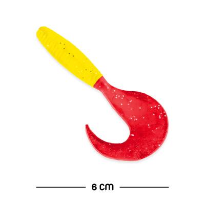 Savage Yumy Silikon Kurt Yem - 60mm - Kırmızı/Sarı