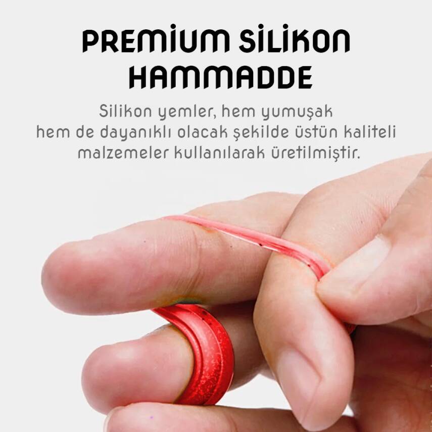 Savage Yumy Silikon Kurt Yem - 95mm - Kırmızı/Beyaz - 3