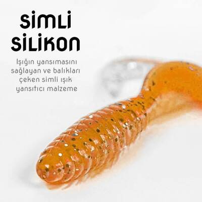 Savage Yumy Silikon Kurt Yem - 95mm - Turuncu - 3