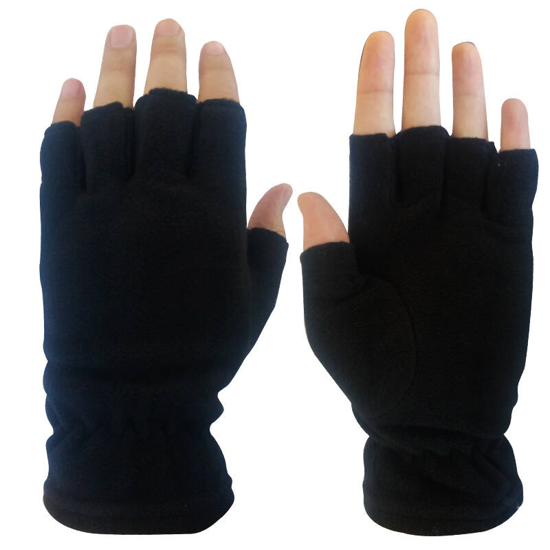 Savex.006 Polar Yarım Parmak Eldiven Siyah - 1