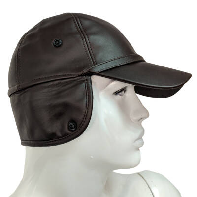 Savex 1111 Premium Kışlık Hakiki Deri Şapka - Kahverengi Bere Modeli - 2