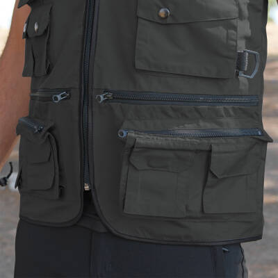 Action Dört Mevsim Çok Cepli Outdoor Spor Yelek Haki - 5