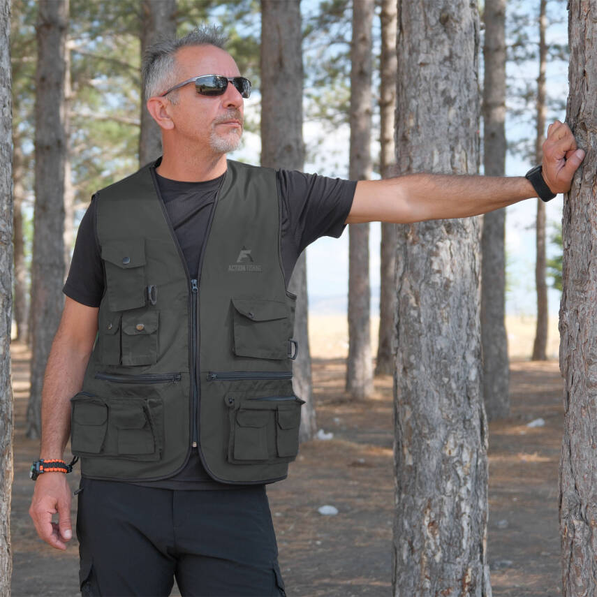 Action Çok Cepli Tactical Avcı Yeleği Haki - 1