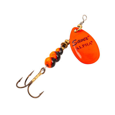 Alabalık ve Turna Avı İçin Döner Olta Kaşığı - Alpha - Fluo Orange - No:3