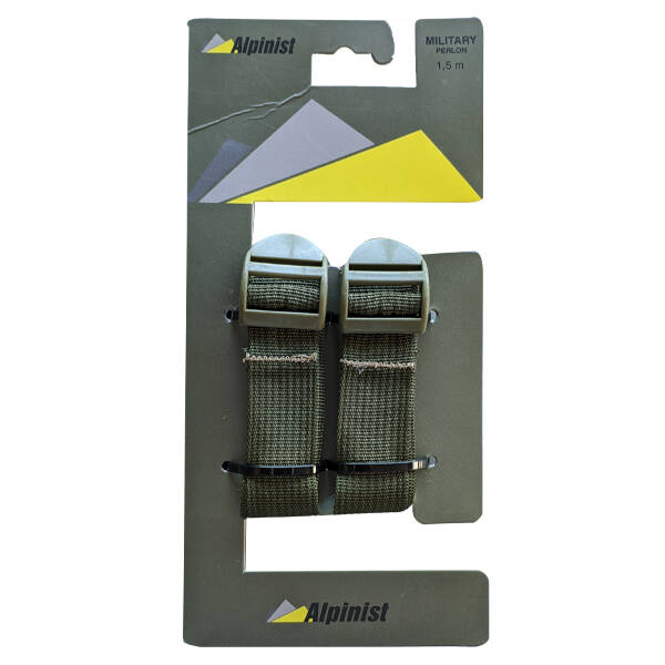 Savex Alpinist 150cm Perlon Kayış - Çok Amaçlı Sabitleme Kemeri - Haki - 1