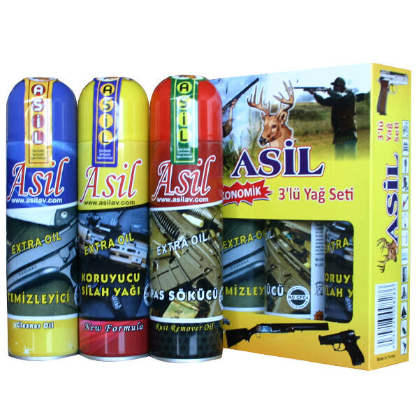 Asil 3'lü Sprey Yağ ve Bakım Seti - 1