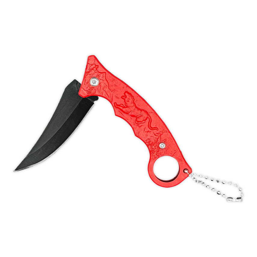 Savex Aslan Desenli Cep Çakısı Kırmızı (3836) - 2