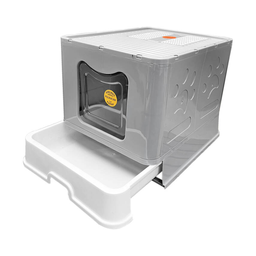 Savex Büyük Boy Katlanır Çekmeceli Filtreli Kedi WC Tuvaleti - 1