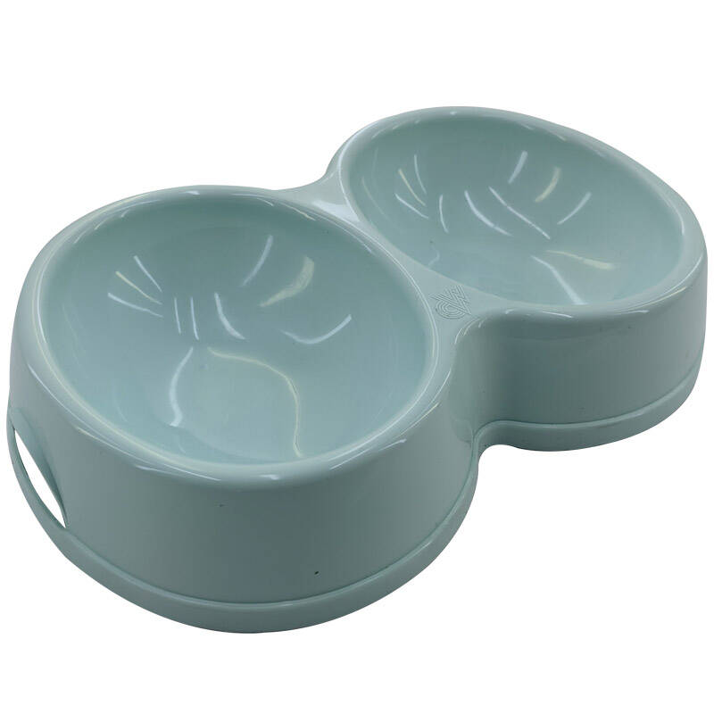 Savex Çift Hazneli Kedi Köpek Mama ve Su Kabı - Su Yeşili Model 8566 - 1