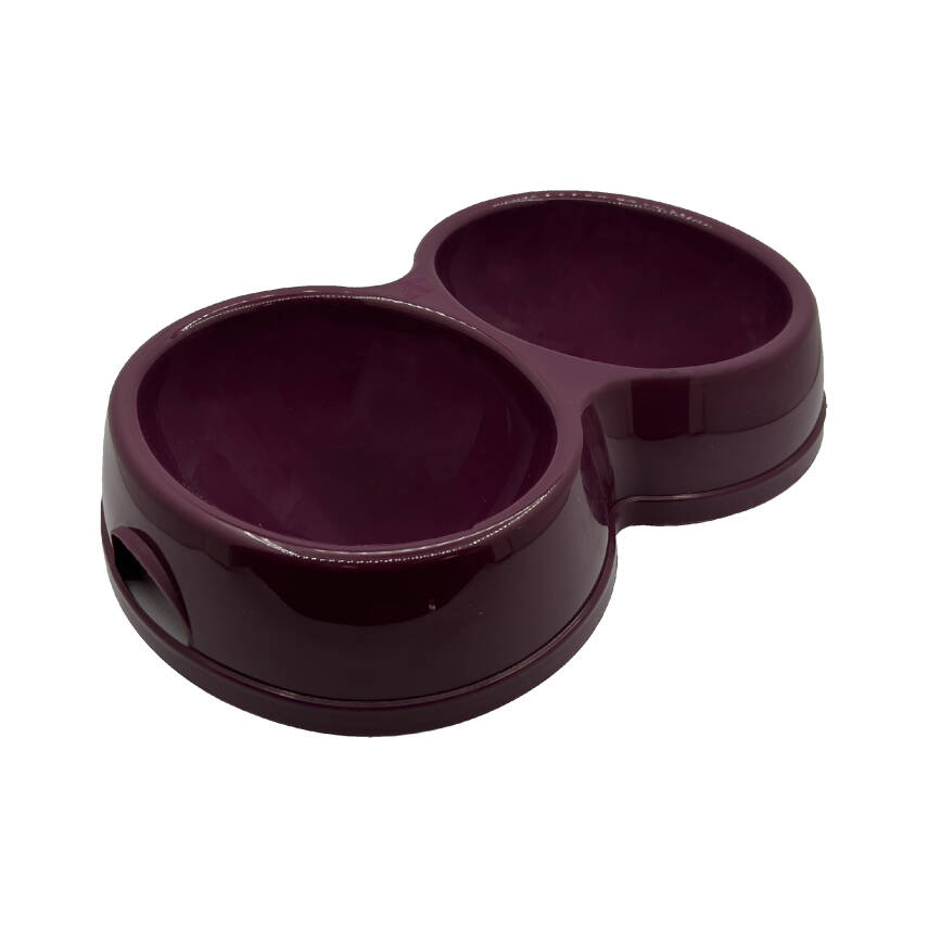 Savex Çiftli Kedi/Köpek Mama Kabı - Mor Renk (8566) - 1