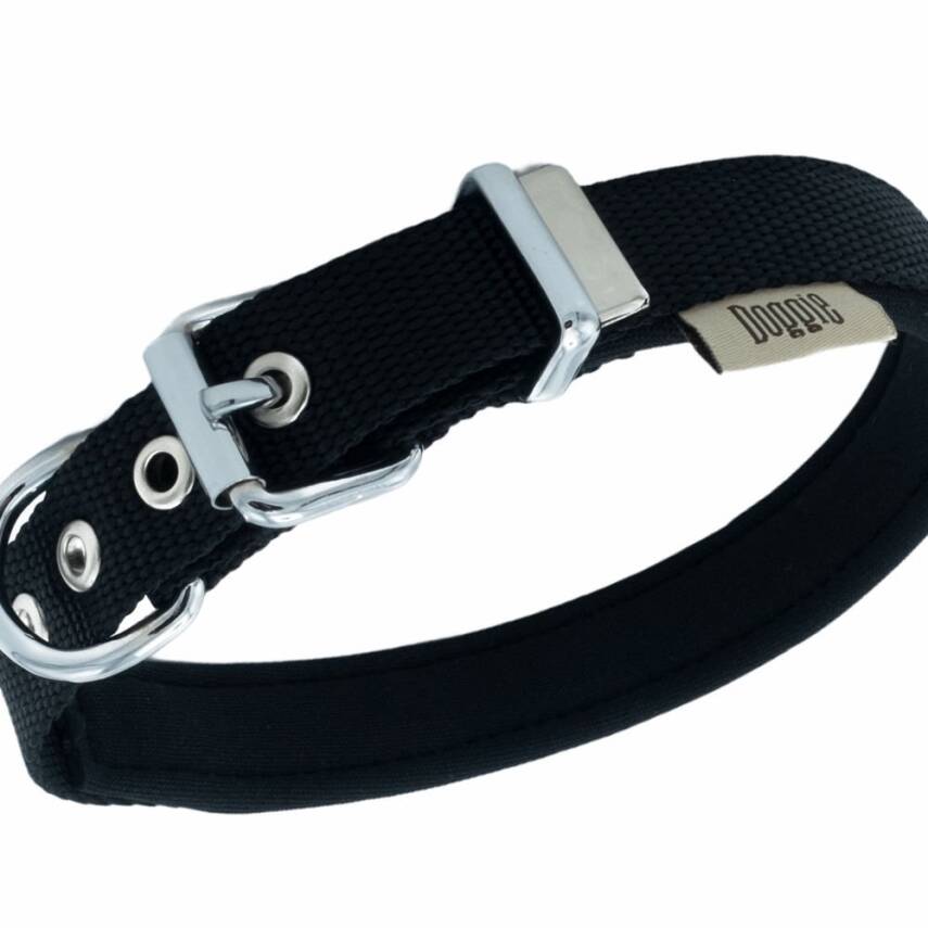 Savex Doggie Siyah Dokuma Konforlu Köpek Boyun Tasması - 40cm - 2
