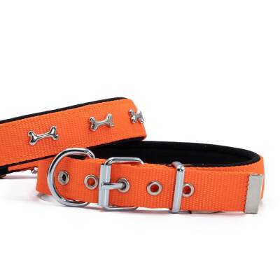 Savex Doggie Turuncu Dokuma Köpek Boyun Tasması - L Beden Konforlu Model