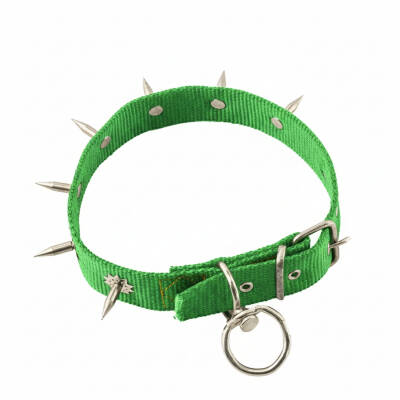 Savex Dokuma Çivili Köpek Boyun Tasması - 4x70 cm - Yeşil: Güvenlik ve Stil Bir Arada - 3