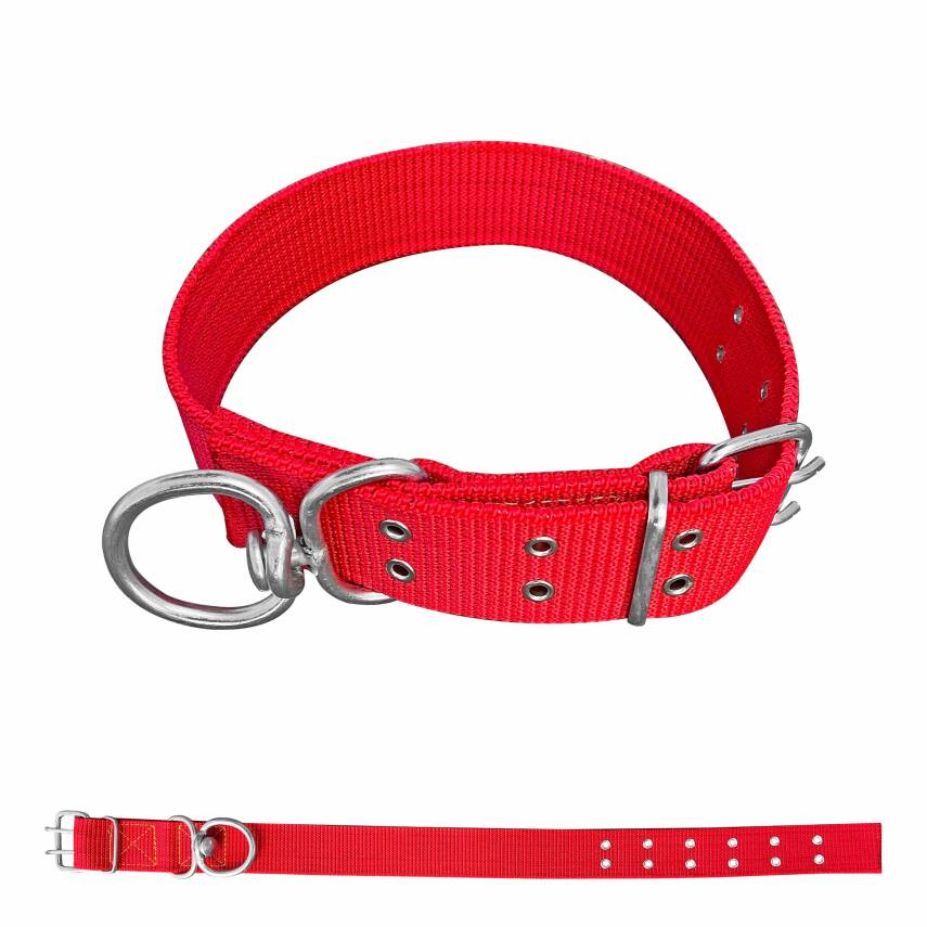 Savex Dokuma Köpek Boyun Tasması Kırmızı 5*80 cm - 1