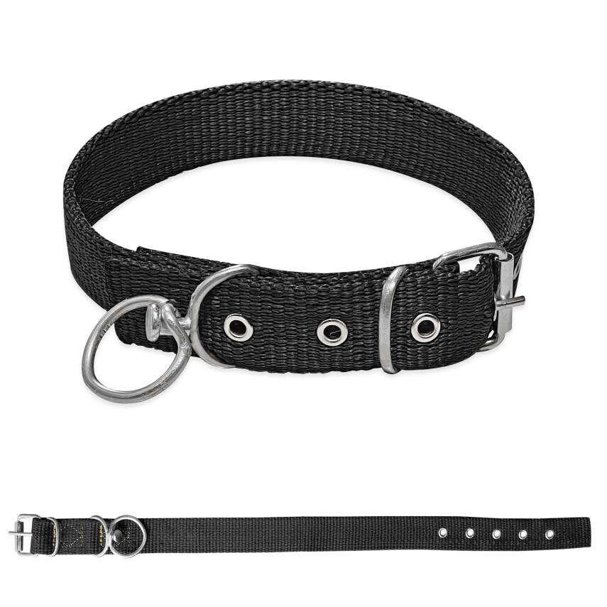 Savex Dokuma Köpek Boyun Tasması Siyah 2.5*50 cm - 1