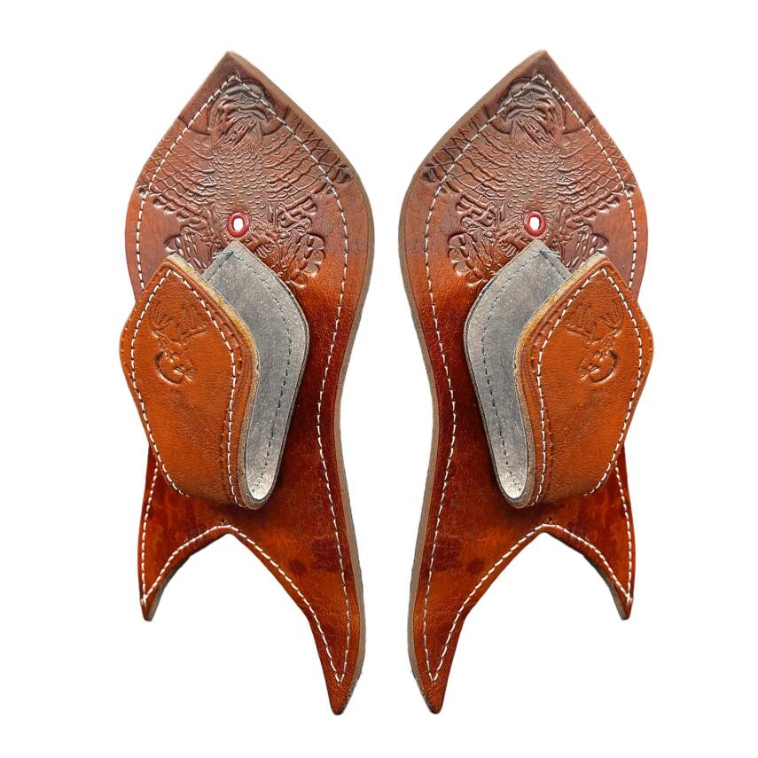 Savex El Yapımı Kahverengi Deri Tüfek Taşıma Askısı Seti - Premium Kalite - 2