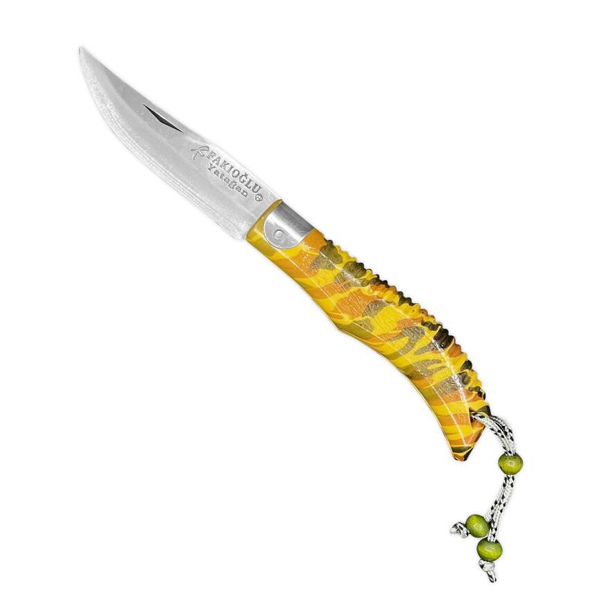 Savex Fakıoğlu Outdoor Büyük Boy Kamp Çakısı - Sarı & Kamuflaj Desenli - 1