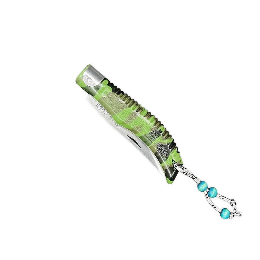 Savex Fakıoğlu Outdoor Büyük Boy Kamp Çakısı - Yeşil Desenli İpli Model - 3