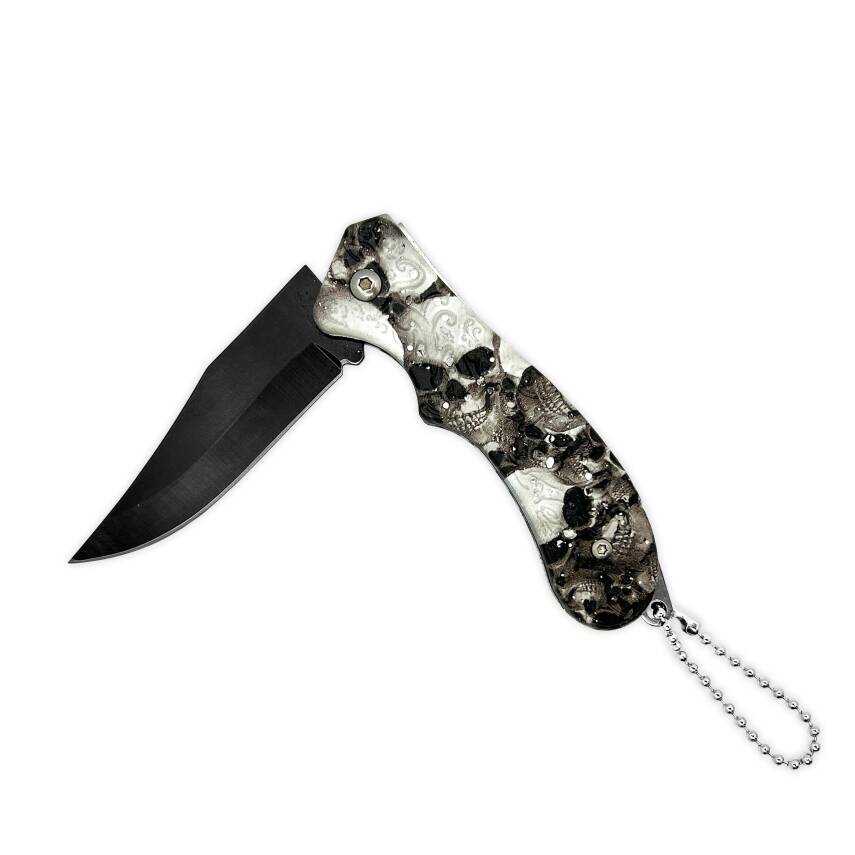 Savex Gri Ejderha Motifli Çakı - Taşınabilir Paslanmaz Çelik Cep Bıçağı - 2