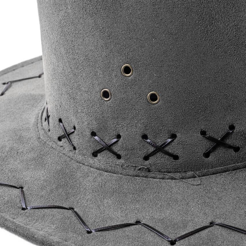 Savex HG-200 Açık Gri Fötr Kovboy Şapkası - Tarz Sahibi Unisex Model - 3