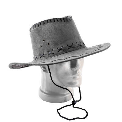 Savex HG-200 Açık Gri Fötr Kovboy Şapkası - Tarz Sahibi Unisex Model - 4