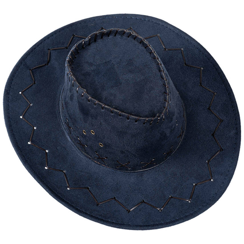 Savex HG-200 Lacivert Fötr Kovboy Şapkası - Stil Sahibi Unisex Şapka - 2