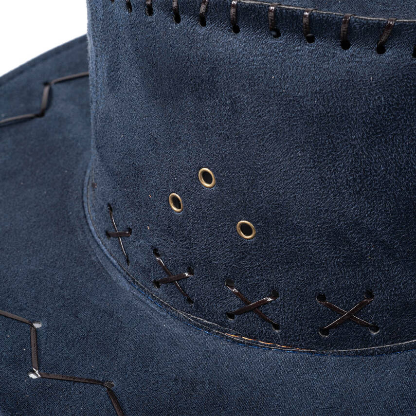 Savex HG-200 Lacivert Fötr Kovboy Şapkası - Stil Sahibi Unisex Şapka - 3