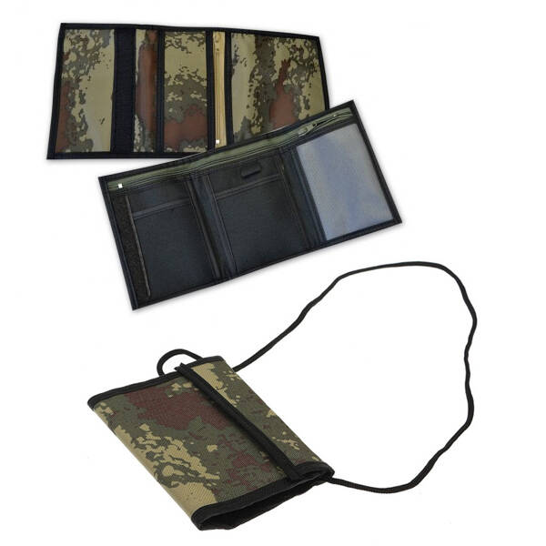 Savex Kamuflaj Desenli İpli Askeri Cüzdan - Taktik Boyun Cüzdanı - 1