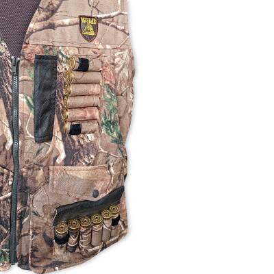 Savex Kamuflaj Meşe Desen Yan Cepli Av Yeleği - Fişeklikli Outdoor Yelek - 4