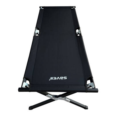 Savex Katlanabilir Kampet Siyah - Konforlu ve Dayanıklı Kamp Yatağı - 2