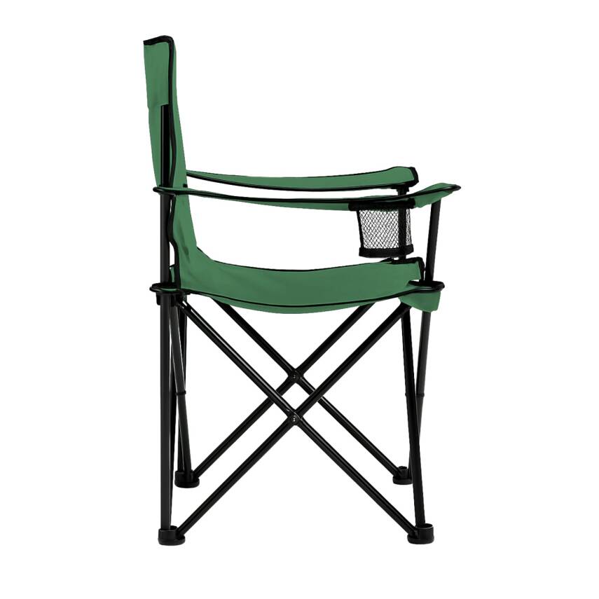 Katlanır Kamp Piknik Sandalyesi - Bardaklıklı - (DY.001) - Haki - Taşıma Çantalı - 3