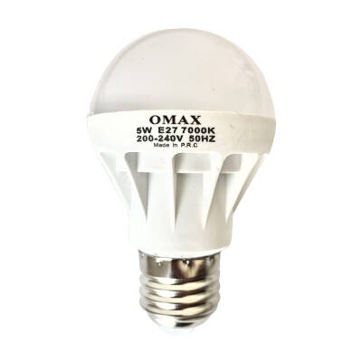 Omax OMX-05 5W Led Ampul - Beyaz Işık, Uzun Ömürlü ve Enerji Tasarruflu