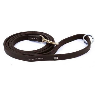 Savex Pet Doggie Kahverengi Yağlı Deri Köpek Eğitim ve Gezdirme Tasması