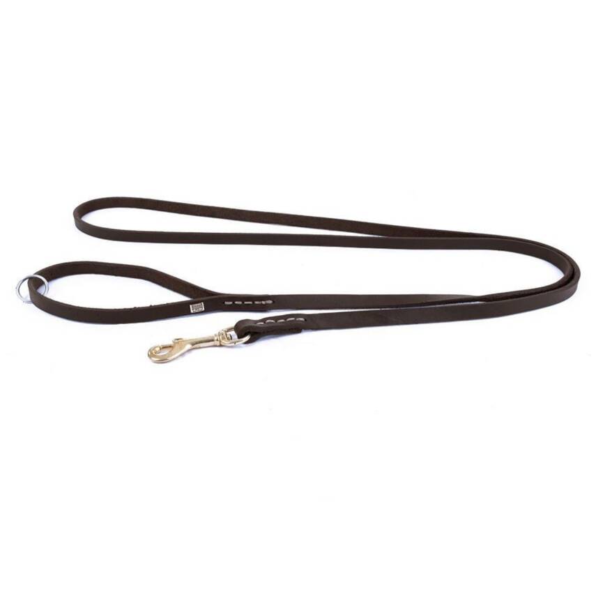 Savex Pet Doggie Kahverengi Yağlı Deri Köpek Eğitim ve Gezdirme Tasması - 5