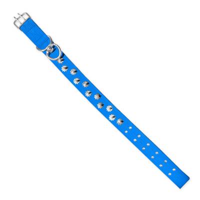 Savex Pet Güçlü Dokuma Çivili Lacivert Köpek Gezdirme Boyun Tasması - 4x70cm - 2