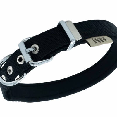 Savex Pet Köpek Rahat Dokuma Kemik Desenli Siyah Boyun Tasması - Doggie Serisi - 2