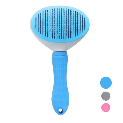 Kedi Tarağı - Otomatik Temizlenen Tuşlu Mavi (8601)