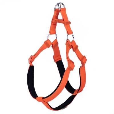 Savex Pet Ronin Dokuma Köpek Göğüs Tasması - Turuncu Ekstra Büyük Boyut