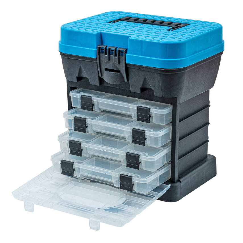 Savex Portatif Balıkçı Sandalyesi Takım Çantası - 4 Gözlü - Turkuaz - 3