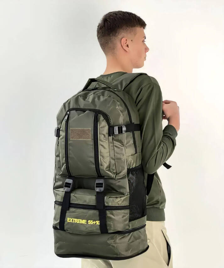 Savex Profesyonel Körüklü Sırt Çantası Haki 55+10 LT - 1