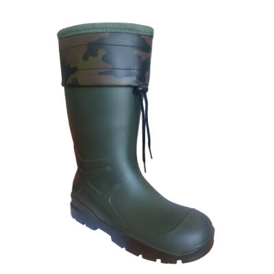 Savex Reçber Kamuflaj Desenli Yüksek Konçlu Çizme No: 43 - Su Geçirmez Avcı Çizmesi - 1