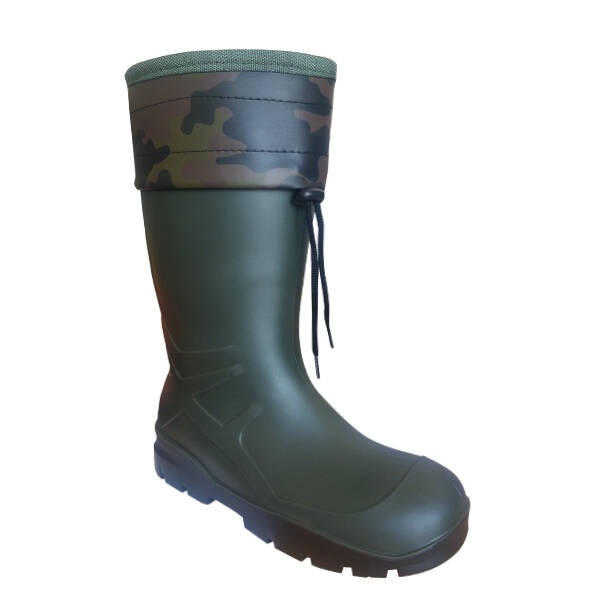 Savex Reçber Kamuflaj Desenli Yüksek Konçlu Çizme No: 43 - Su Geçirmez Avcı Çizmesi - 1